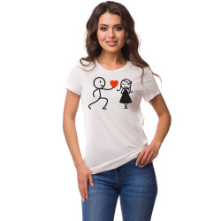 Printernet Playera De Manga Corta con Diseño de Amor y amistad, Te regalo mi Corazon
