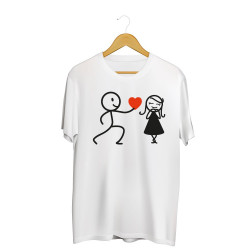 Printernet Playera De Manga Corta con Diseño de Amor y amistad, Te regalo mi Corazon
