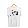 Printernet Playera De Manga Corta con Diseño de Amor y amistad, Te regalo mi Corazon