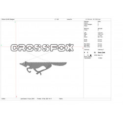 Ponchado logo CrossFox Auto para bordar en Printernet