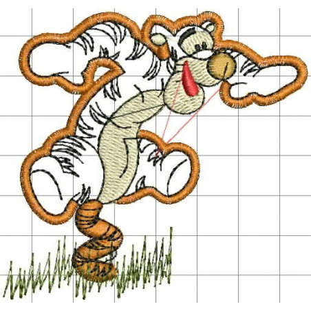 Ponchado Tiger impecable para bordar en Printernet