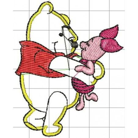 Ponchado Winnie The Pooh para bordar en Printernet