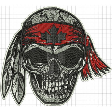 Ponchado Calavera Skull para bordar en Printernet