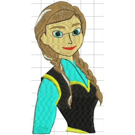 Ponchado Anna Frozen para bordar en Printernet