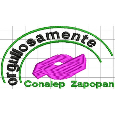 Ponchado CONALEP  Orgullosamente Colegio Nacional de Educación Profesional Técnica para bordar en Printernet