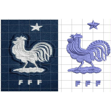 Ponchado Federación Francesa de Futbol FFF para bordar en Printernet