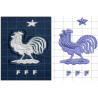 Ponchado Federación Francesa de Futbol FFF para bordar en Printernet
