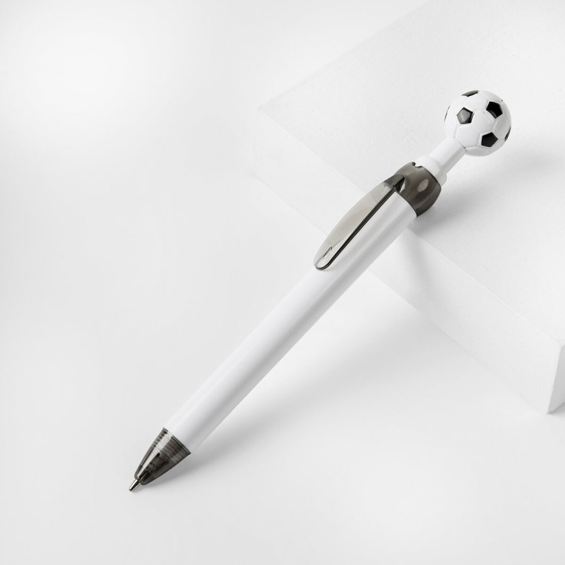 BOLÍGRAFO SOCCER BLANCO NEGRO | Printernet