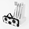 SET DE BBQ SOCCER BLANCO CON NEGRO | Printernet