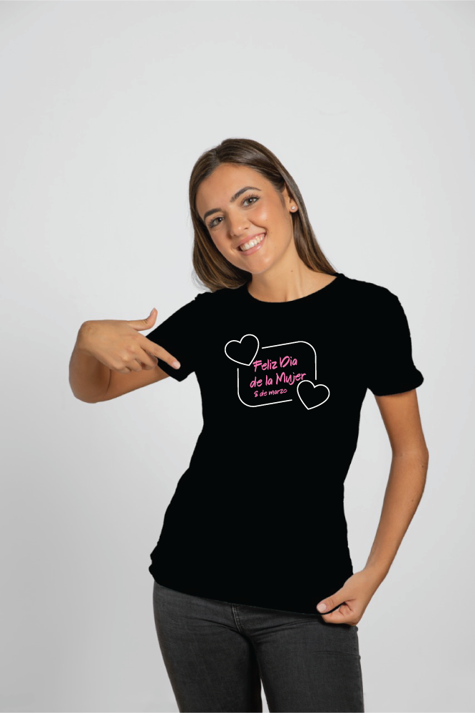 Printernet Playera De Manga Corta con Diseño de Dia de la Mujer Original