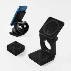MULTICARGADOR INALÁMBRICO QONEX NEGRO | Printernet