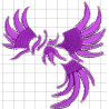 Ponchado Ave Fenix para bordar en Printernet
