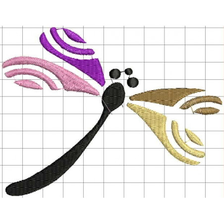 Ponchado Libelula para bordar en Printernet