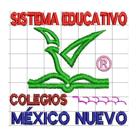 Ponchado Escuela Colegio Mexico Nuevo para bordar en Printernet