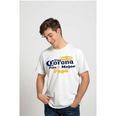Playera Printernet Alta Calidad Feliz Día Del Padre Diseño Una Corona Para El Mejor Papá