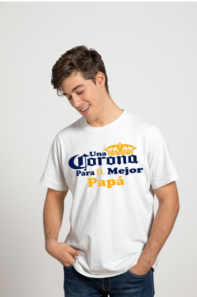 Playera Printernet Alta Calidad Feliz Día Del Padre Diseño Una Corona Para El Mejor Papá
