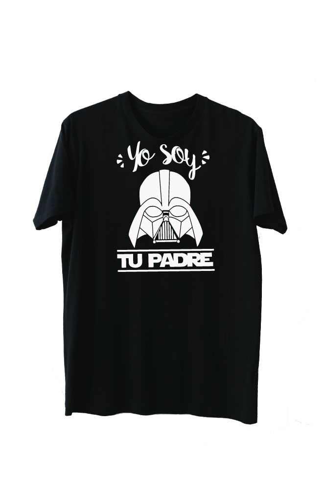 Playera Día Del Padre Diseño Yo soy tu padre sobre playera negra