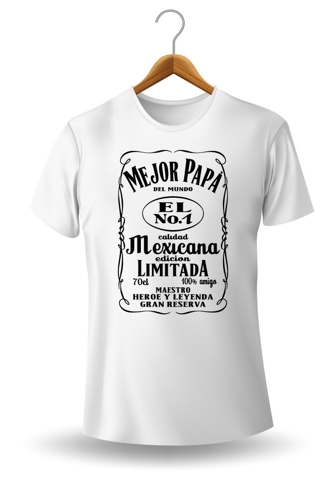 Printernet Playera De Manga Corta El Mejor Papa el Numero 1