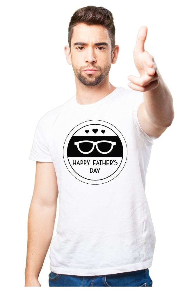 Printernet Playera De Manga Corta Happy Fathers Day Feliz Día del Padre