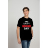 Printernet Playera De Manga Corta Feliz día del Padre Fathers Day