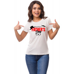 Printernet Playera De Manga Corta Feliz día del Padre Hat Fathers Day