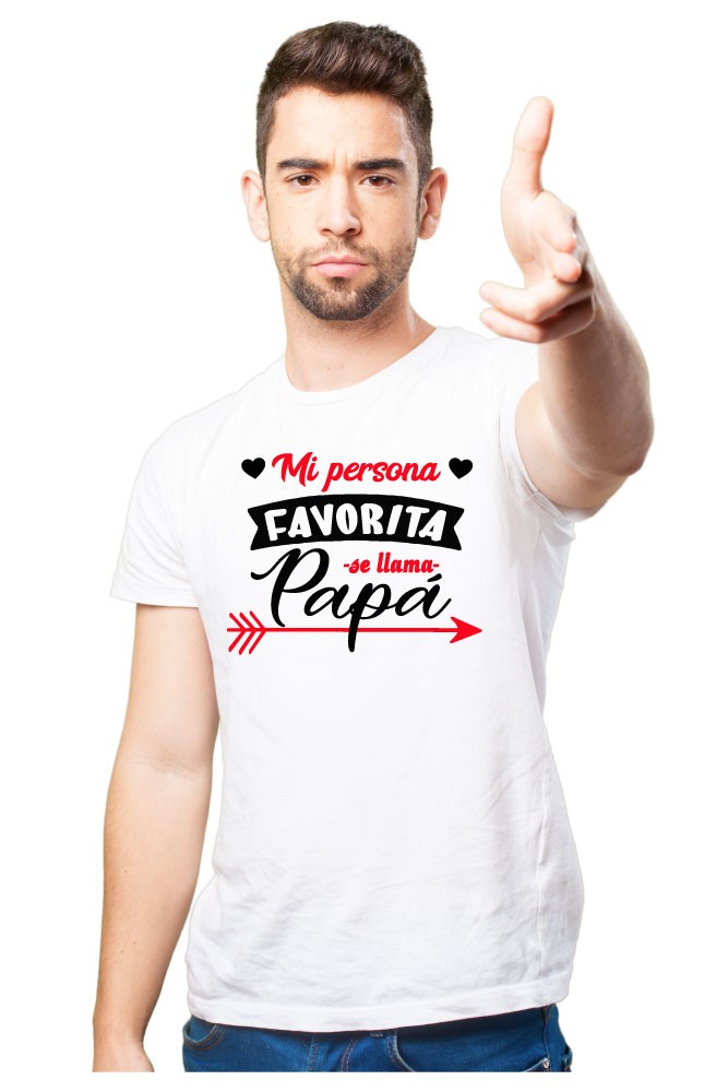 Printernet Playera De Manga Corta Feliz día del Padre Mi persona Favorita