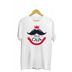 Printernet Playera De Manga Corta Feliz día del Padre Mostacho Bigote de papa