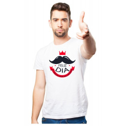 Printernet Playera De Manga Corta Feliz día del Padre Mostacho Bigote de papa