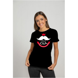 Printernet Playera De Manga Corta Feliz día del Padre Mostacho Bigote de papa