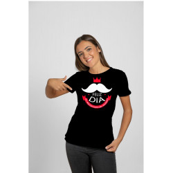 Printernet Playera De Manga Corta Feliz día del Padre Mostacho Bigote de papa
