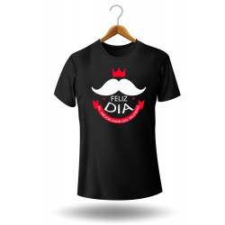 Printernet Playera De Manga Corta Feliz día del Padre Mostacho Bigote de papa