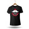 Printernet Playera De Manga Corta Feliz día del Padre Mostacho Bigote de papa