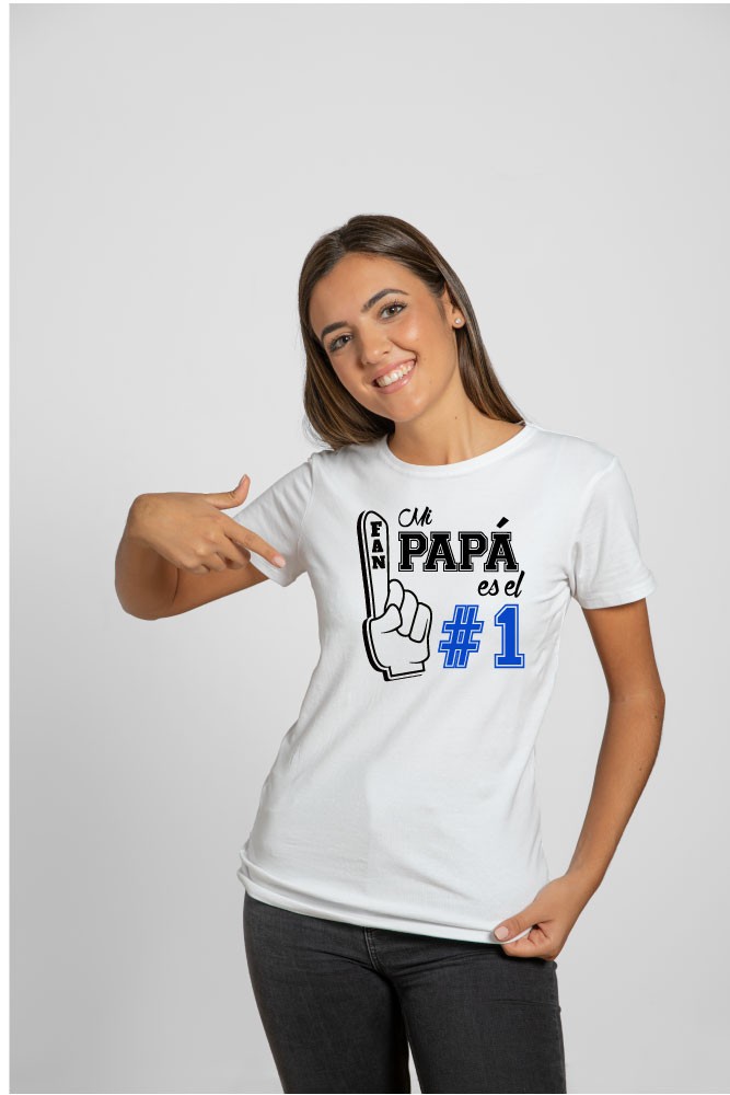 Printernet Playera Feliz día del Padre Soy fan numero 1 de mi PAPA
