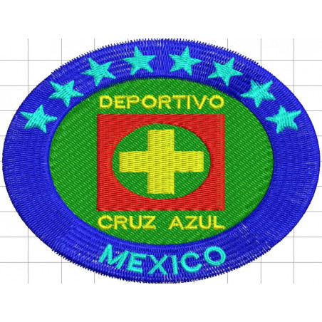 Ponchado Cruz Azul Futbol Club para bordar en Printernet
