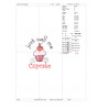 Ponchado Cupcake  para bordar en Printernet