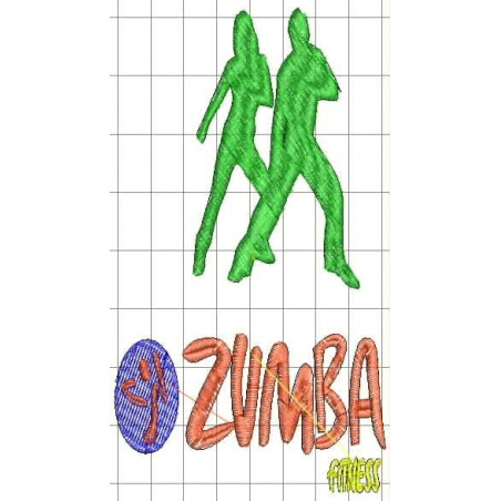 Ponchado Zumba  para bordar en Printernet