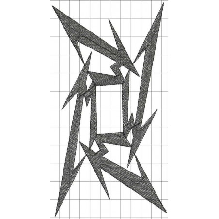 Ponchado Metallica Logo  para bordar en Printernet