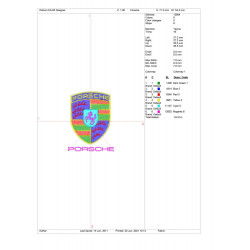Ponchado Porshe para bordar en Printernet