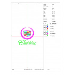 Ponchado logo Cadillac para bordar en Printernet