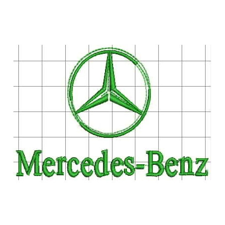 Ponchado logo Mercedes para bordar en Printernet