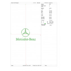 Ponchado logo Mercedes para bordar en Printernet