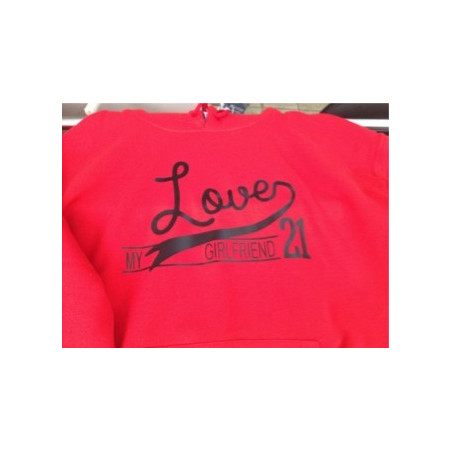 Printernet Sudadera Love my Girlfriend Amor y Amistad San Valentin