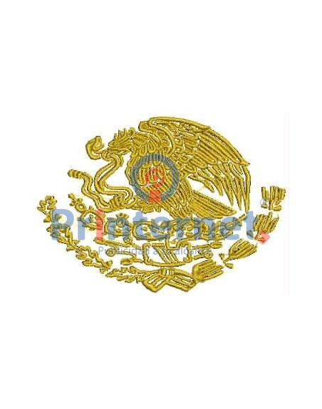 Ponchado Aguila Escudo Mexico para bordar en Printernet