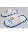 pantuflas: satin, bordadas