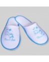 pantuflas: satin, bordadas