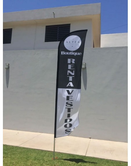 Bandera publicitaria de alta calidad sublimada 4x.75cm