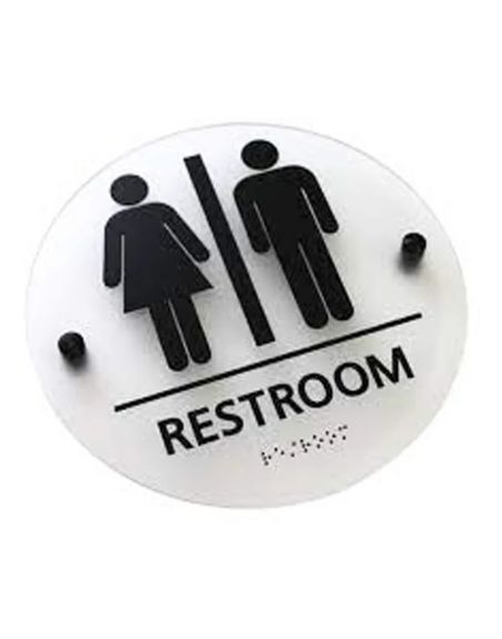 Letrero Acrílico Transparente Con Vinil Y Chapetones 50cm 3mm