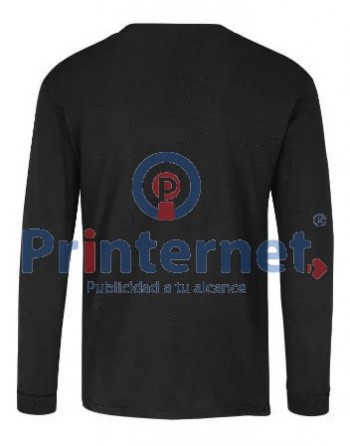 Playera Estampada Caballero Personalizada Manga Larga Tu Logo Aquí
