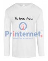 Playera Estampada Caballero Personalizada Manga Larga Tu Logo Aquí