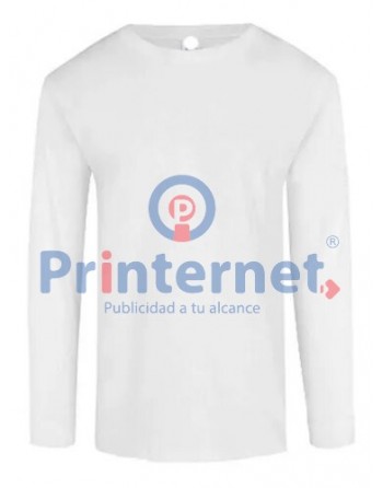 Playera Estampada Caballero Personalizada Manga Larga Tu Logo Aquí